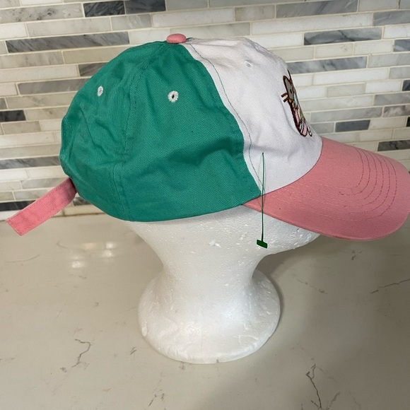 Pusheen the cat by Culture Fly Embroidered Pastel Pink Green Adjustable cap hat - Picture 2 of 6